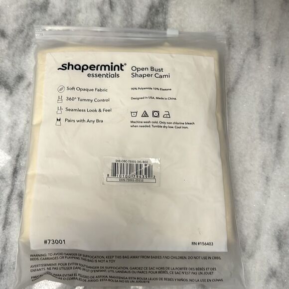 Shapermint Essentials Open Bust Shaper Cami Beige‎ 3XL NWT in packaging - Picture 7 of 7